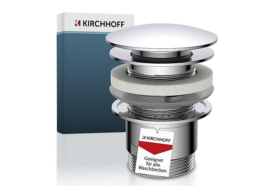 Kirchhoff Ablaufventil Design-Ablaufventil mit Überlauf, Ablauf Senkrecht, günstig online kaufen