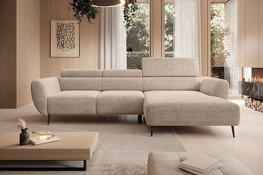 WERK2 Ecksofa »Alisson, mit elektrischer Sitztiefenverstellung, L-Form, Bre günstig online kaufen