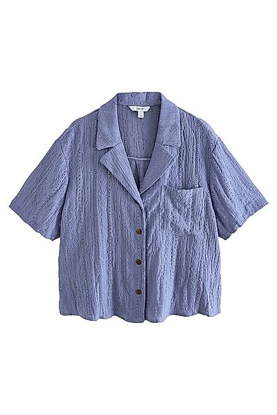 Next Kurzarmhemd Kurzärmelige Urlaubsbluse mit Lochstickerei (1-tlg) günstig online kaufen