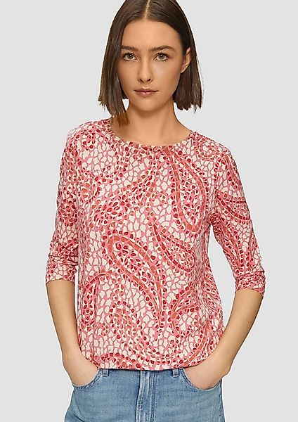 s.Oliver 3/4-Arm-Shirt T-Shirt Shirt aus Viskosestretch in O-Shape günstig online kaufen