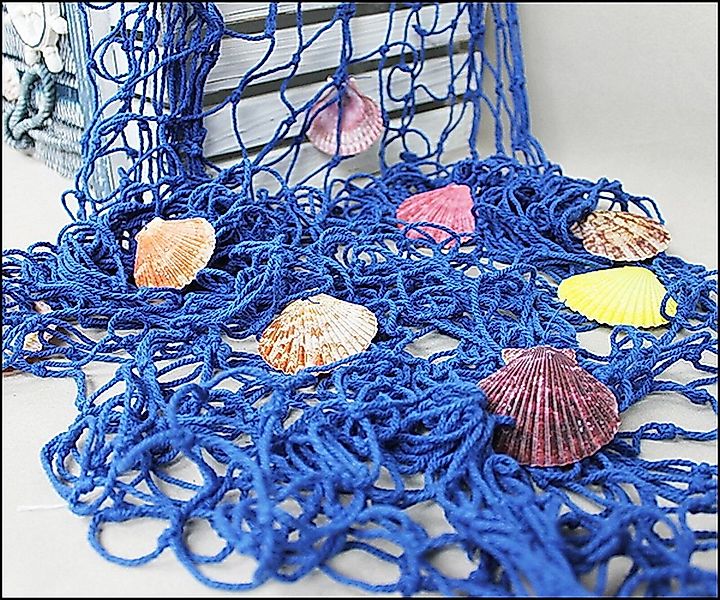 Yudu Hängedekoration Dekonetz Fischernetz mit Muscheln Maritim Design Dicke günstig online kaufen