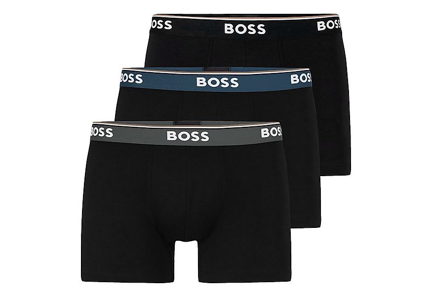 BOSS Boxer Cotton Stretch (3-St) mit umlaufend eingewebtem Markenschriftzug günstig online kaufen