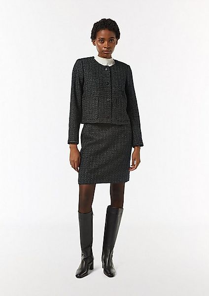 comma Minirock Rock Kurzer Bouclé-Rock mit Glitzergarn günstig online kaufen