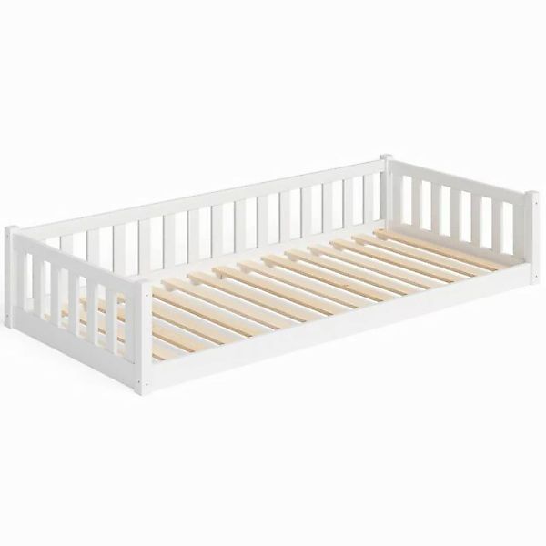 Bellabino Kinderbett Mura (Bodenbett 90x200 weiß, inkl. Lattenrost), bodent günstig online kaufen