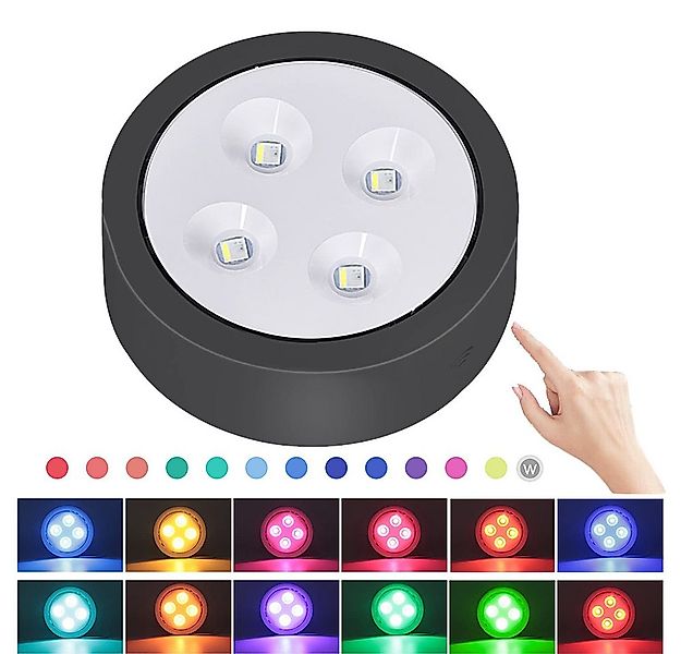 Jibenhome LED Unterbauleuchte RGB LED Schranklicht Akku mit Fernbedienung, günstig online kaufen