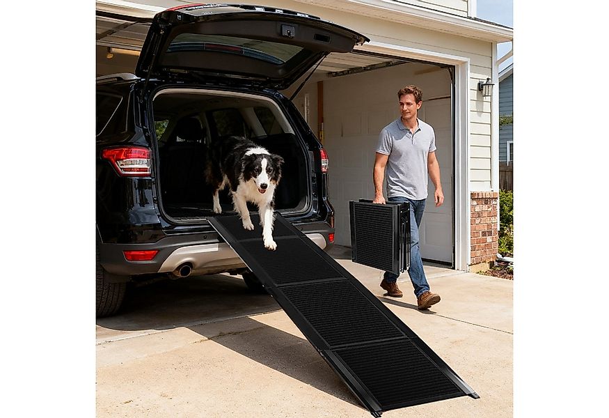 nobleza Hundematte Hunderampe Auto 170 cm Klappbare Treppe aus Metall günstig online kaufen
