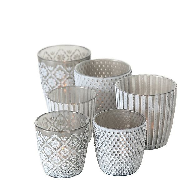 BOLTZE GRUPPE GmbH Windlicht Windlicht Patty Teelichthalter Glas grau matt günstig online kaufen