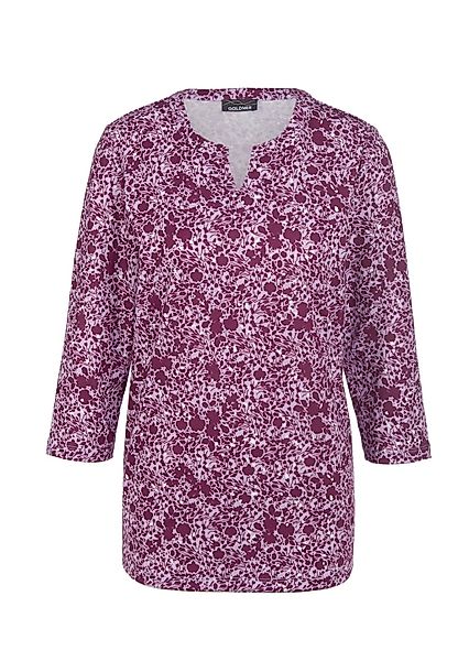 GOLDNER 3/4-Arm-Shirt "Kurzgröße Raffiniertes Druckshirt mit 3/4-Arm" Farbh günstig online kaufen