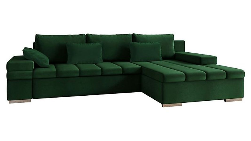MIRJAN24 Ecksofa Bangkok, mit Bettkasten und Schlaffunktion, L-Form, Wellen günstig online kaufen
