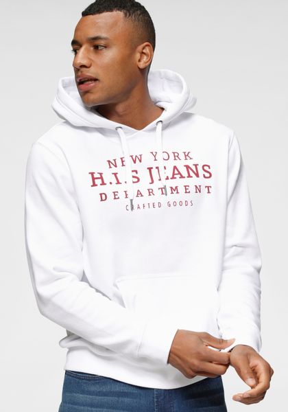 H.I.S Kapuzensweatshirt mit Print und Badge, günstig online kaufen