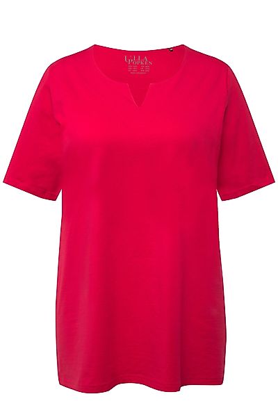 Ulla Popken T-Shirt T-Shirt A-Linie Tunika-Ausschnitt günstig online kaufen