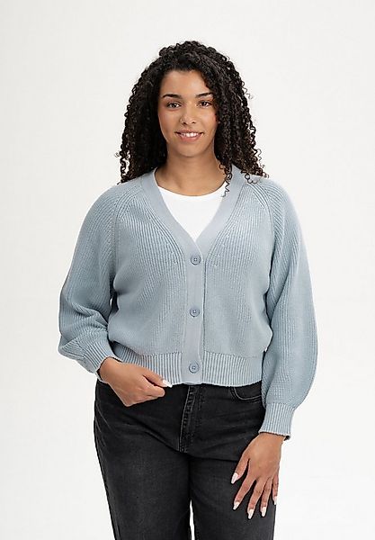 MELA Cardigan Rippstrick Cardigan Style BHUMA Gerippte Bündchen und gerippt günstig online kaufen