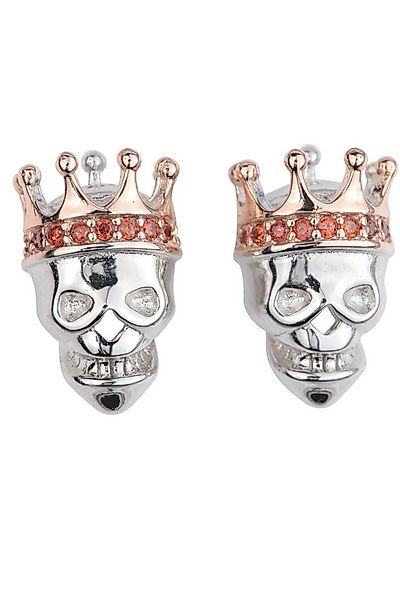 SCHEPPE SCHMUCK Ohrstecker-Set Skull Totenkopf - 925 Sterling Silber - gold günstig online kaufen