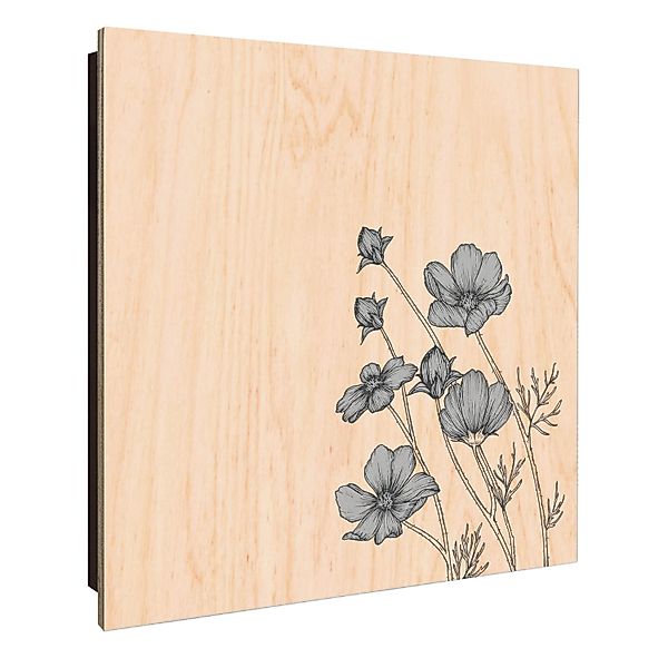 Banjado Schlüsselkasten Holz 30x30cm Schwarz Scharnier Rechts 50 Haken Desi günstig online kaufen