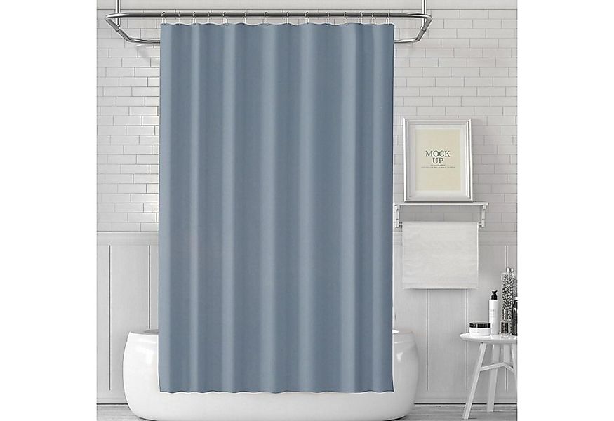 LUKDUNG Duschvorhang Duschvorhang 180x180 Blau Anti-schimmel Stoff Wasserdi günstig online kaufen
