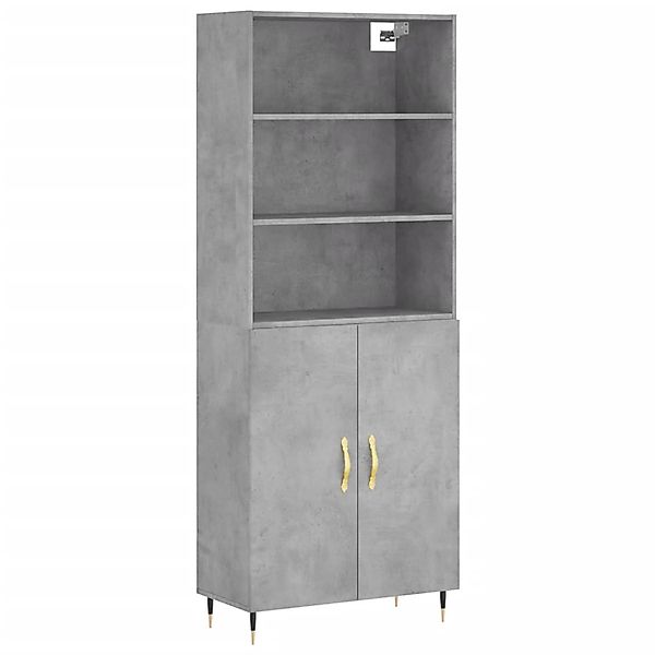 vidaXL Highboard Betongrau 69,5x34x180 cm Holzwerkstoff 3189233 günstig online kaufen