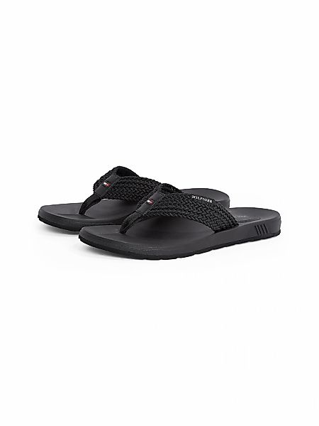 Tommy Hilfiger Zehentrenner "MOLDED HILFIGER WEB BEACH SANDAL", Sommerschuh günstig online kaufen
