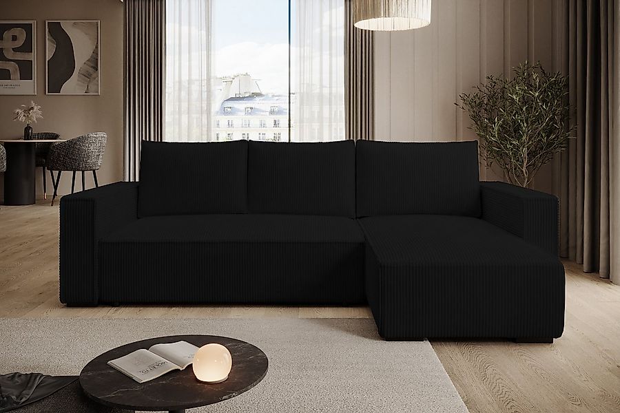 storez24 Ecksofa Letto, mit Bettkasten und Schlaffunktion, Cordstoff, L-For günstig online kaufen