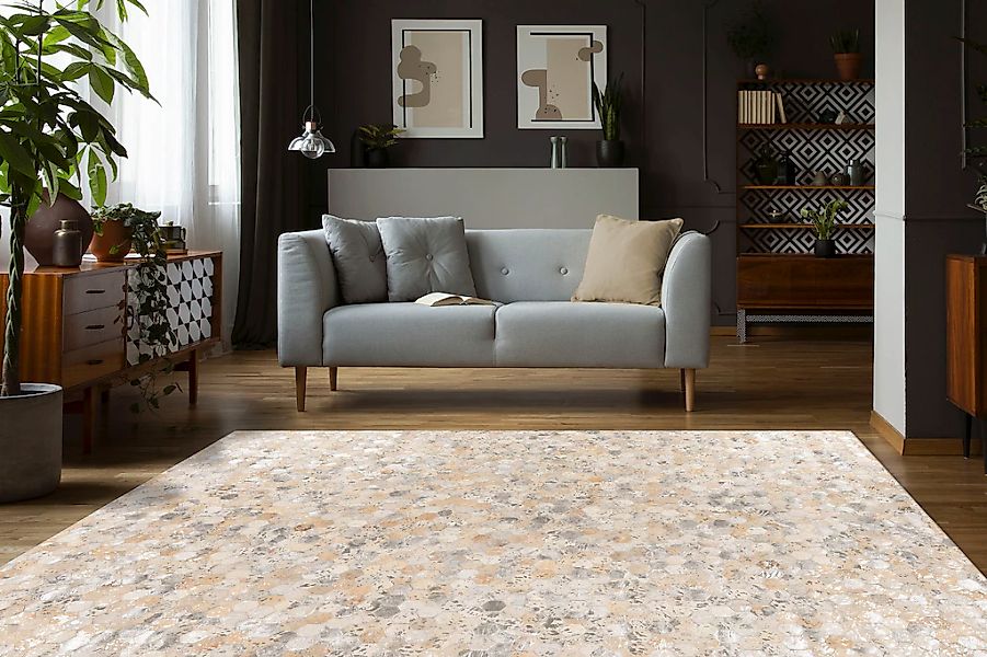 Kayoom Lederteppich »Ravi 400«, rechteckig, 8 mm Höhe günstig online kaufen