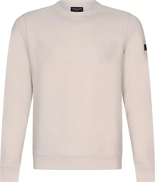 Cavallaro Beciano Sweater Logo Ecru - Größe L günstig online kaufen