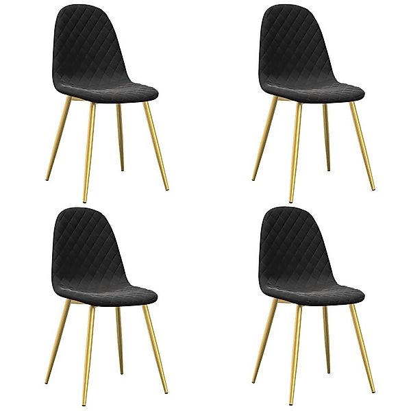 vidaXL Esszimmerstuhl Esszimmerstühle 4 Stk. Schwarz günstig online kaufen