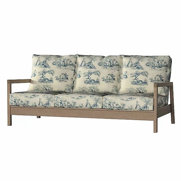 Bezug für Lillberg 3-Sitzer Sofa, creme- blau, Sofahusse, Lillberg 3-Sitzer günstig online kaufen