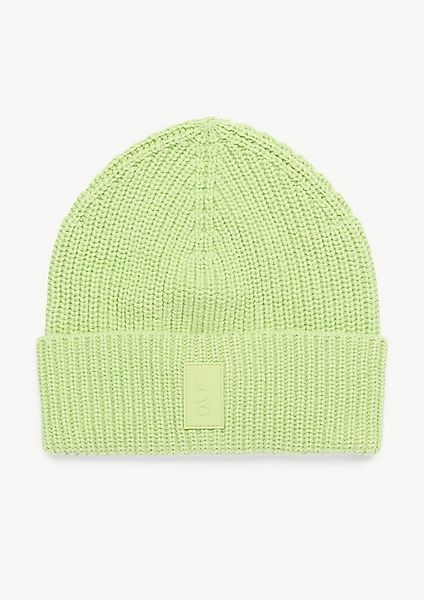 comma Strickmütze Mütze Mütze mit Label-Patch günstig online kaufen