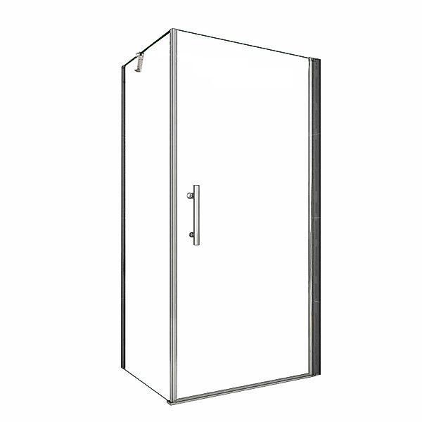 AICA Eckeinstieg Tür x Seitenwand 90x80cm Höhe 195cm Duschkabine Schwingtür günstig online kaufen