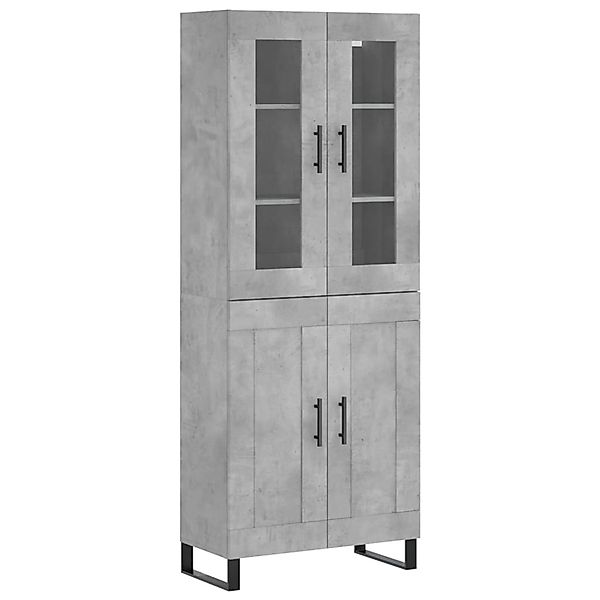 vidaXL Highboard Betongrau 69,5x34x180 cm Holzwerkstoff 3198365 günstig online kaufen