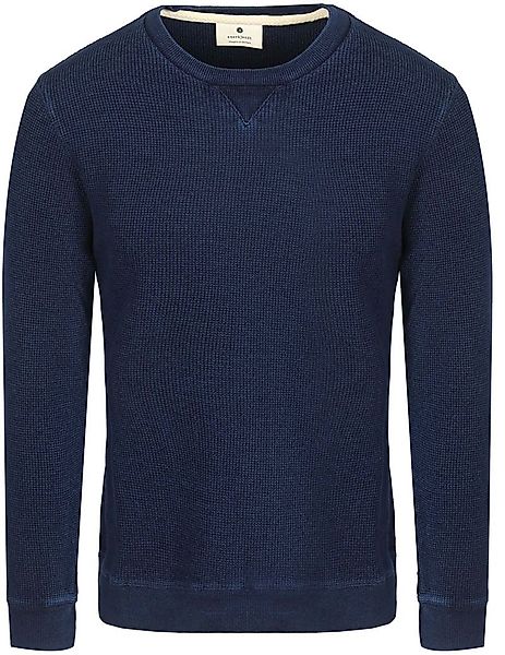 Anerkjendt Pullover Ruben Waffle Navy - Größe M günstig online kaufen