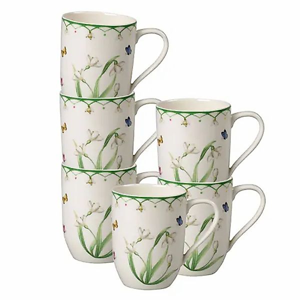 Villeroy & Boch Becher »Becher mit Henkel Colourful Spring 340 ml 6er Set b günstig online kaufen