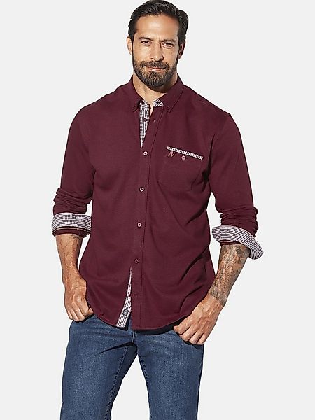 Jan Vanderstorm Langarmhemd KNUTHEIM mit bestickter Brusttasche günstig online kaufen