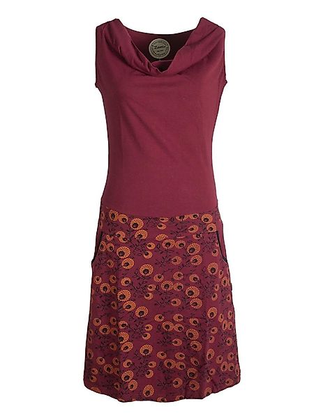Vishes Sommerkleid Kleid Blumen-Muster, Wasserfall-Kragen und günstig online kaufen