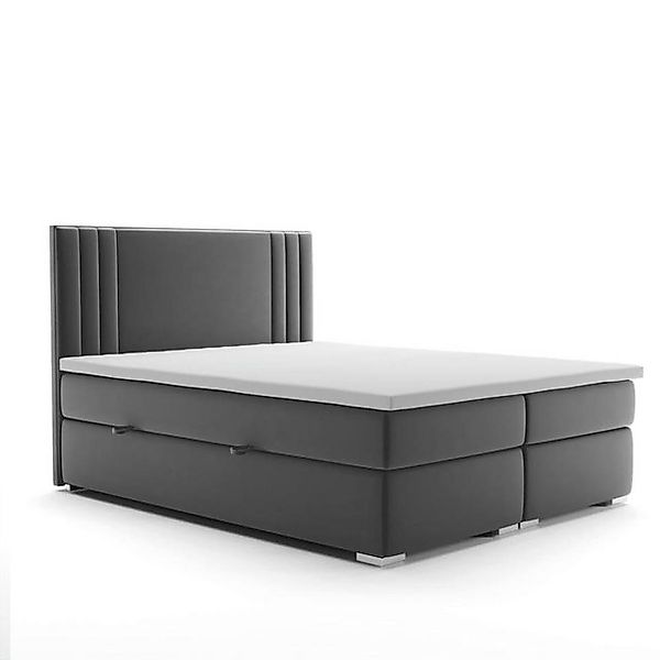 JVmoebel Bett Boxspring Bett Doppel Hotel Komplett Matratze Topper Betten F günstig online kaufen