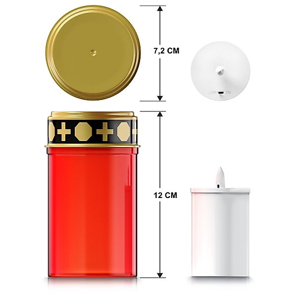 BEARWARE Grabkerze LED Grablicht, Batteriebetrieb, Friedhofskerze, günstig online kaufen