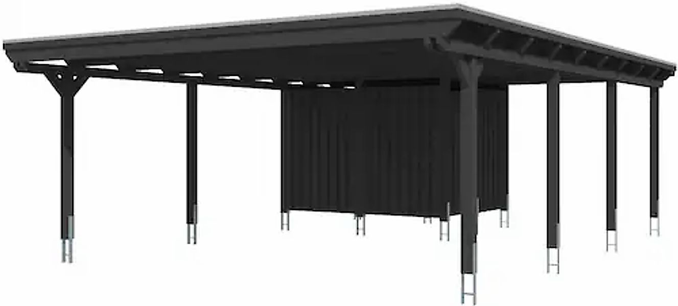 Skanholz Doppelcarport »Emsland« Massivholz 550 cm Anthrazit günstig online kaufen