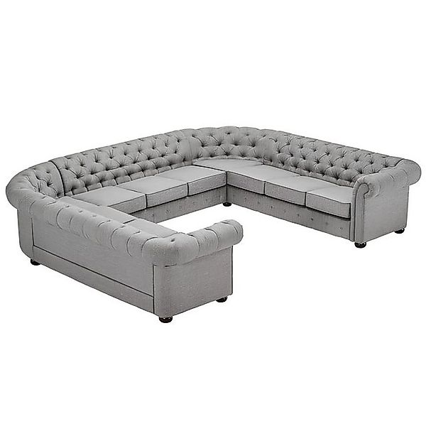 Xlmoebel Ecksofa U-förmiges Chesterfield-Sofa mit Polsterung und Eckgarnitu günstig online kaufen