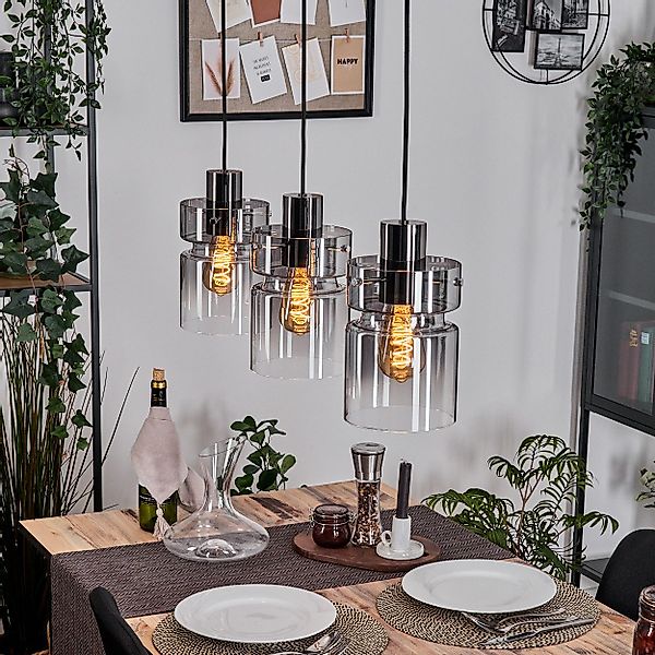 hofstein Hängeleuchte Hängelampe aus Metall/Glas in günstig online kaufen