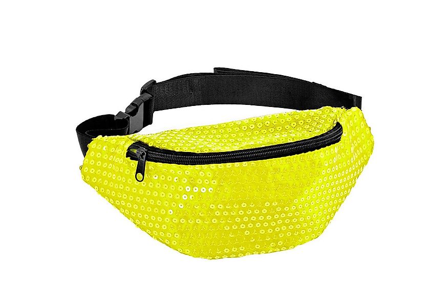 Widmann S.r.l. Kostüm Neon Bauchtasche mit Pailletten, Gelb günstig online kaufen