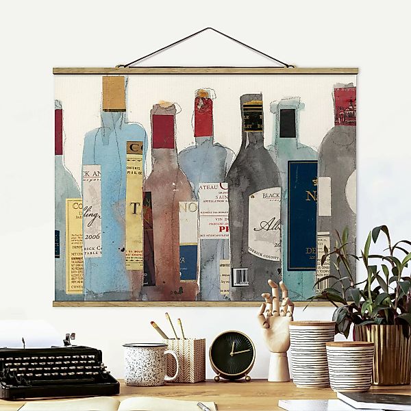 Stoffbild Küche mit Posterleisten - Querformat Wein & Spirituosen II günstig online kaufen