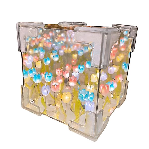 BlingBin LED Nachtlicht DIY Tulpenwürfel Spiegel günstig online kaufen