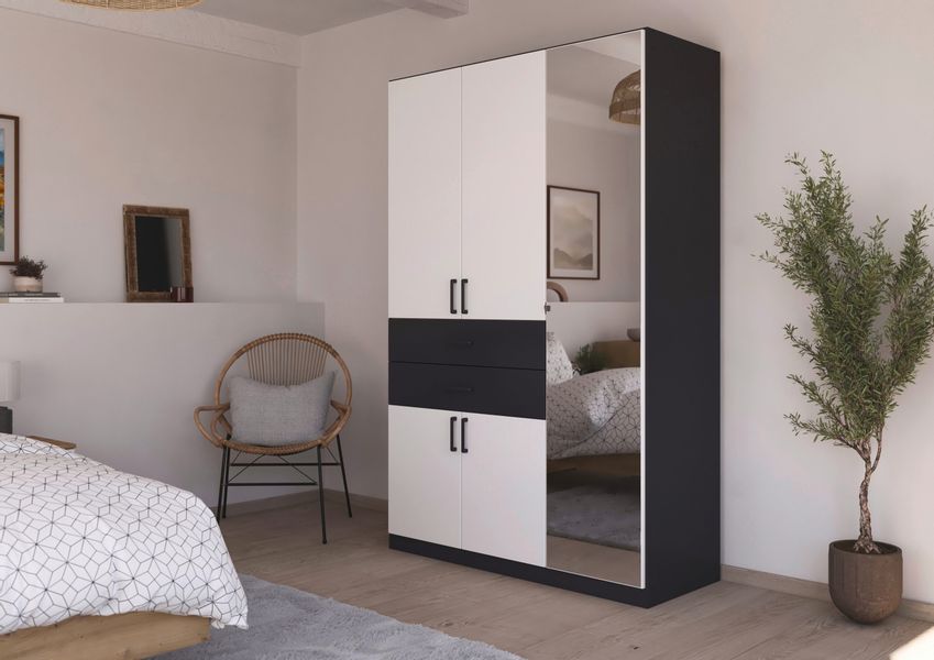 rauch Drehtürenschrank "Maika" mit Spiegel, 2 Schubladen, in verschiedenen günstig online kaufen