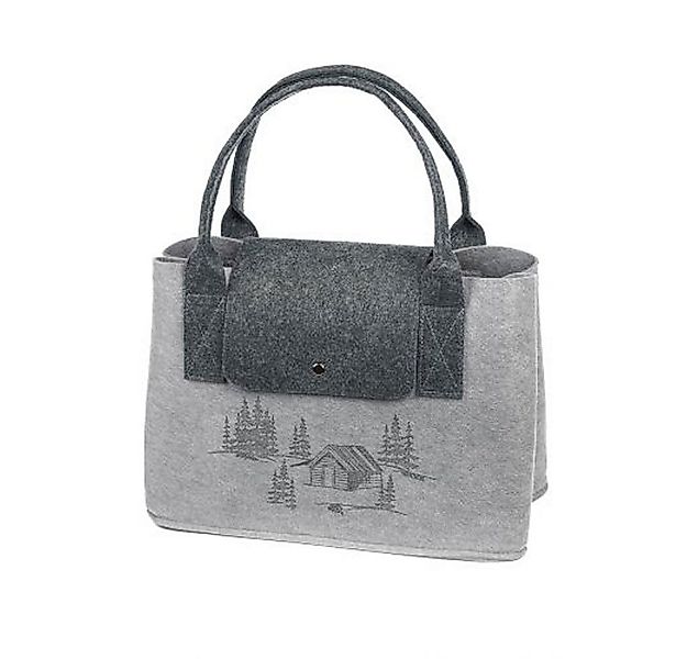 GILDE Einkaufsshopper Filztasche grau Waldhütte günstig online kaufen