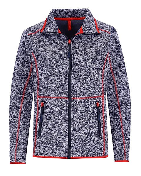 Hajo Strickjacke Strickfleece Jacke Mouliné Optik günstig online kaufen