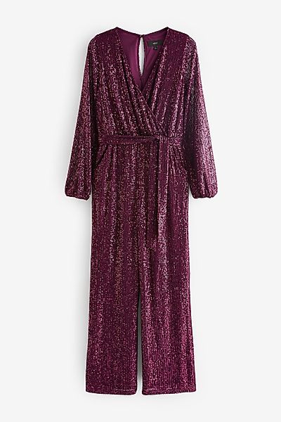 Next Jumpsuit Langärmeliger Overall mit Paillettenbesatz günstig online kaufen