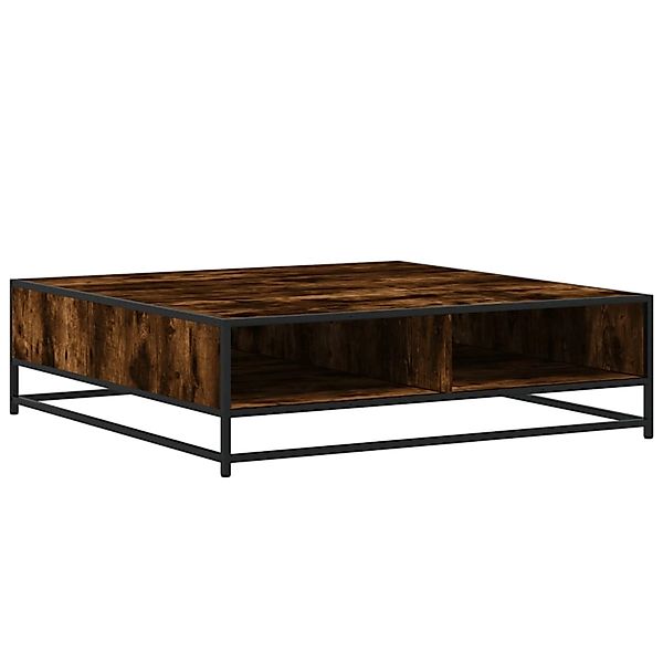 vidaXL Couchtisch Räuchereiche 100x100x30 cm Holzwerkstoff und Metall 84877 günstig online kaufen