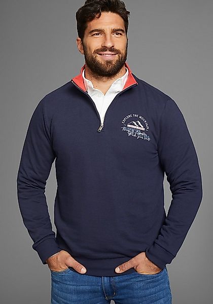 Man's World Sweatshirt mit Kontrastkragen - Neue Farben günstig online kaufen