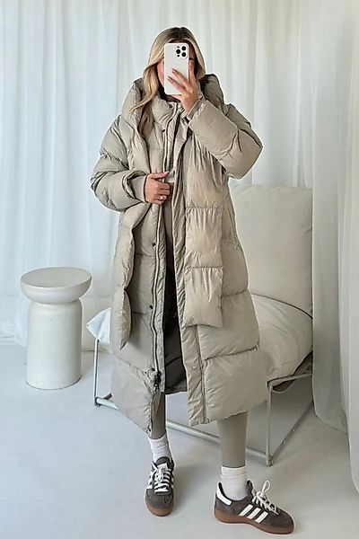 Copperose Parka 6113 Oversize Winterparka Steppmantel mit abnehmbarem Kapuz günstig online kaufen