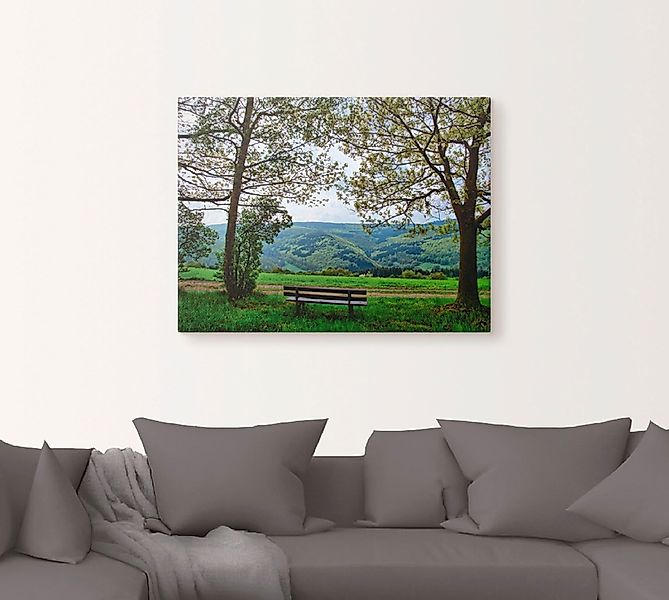 Artland Leinwandbild »Ausblick in den Frühling«, Felder, (1 St.), auf Keilr günstig online kaufen