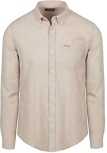 NZA Shirt Linen Blend Beige - Größe XL günstig online kaufen